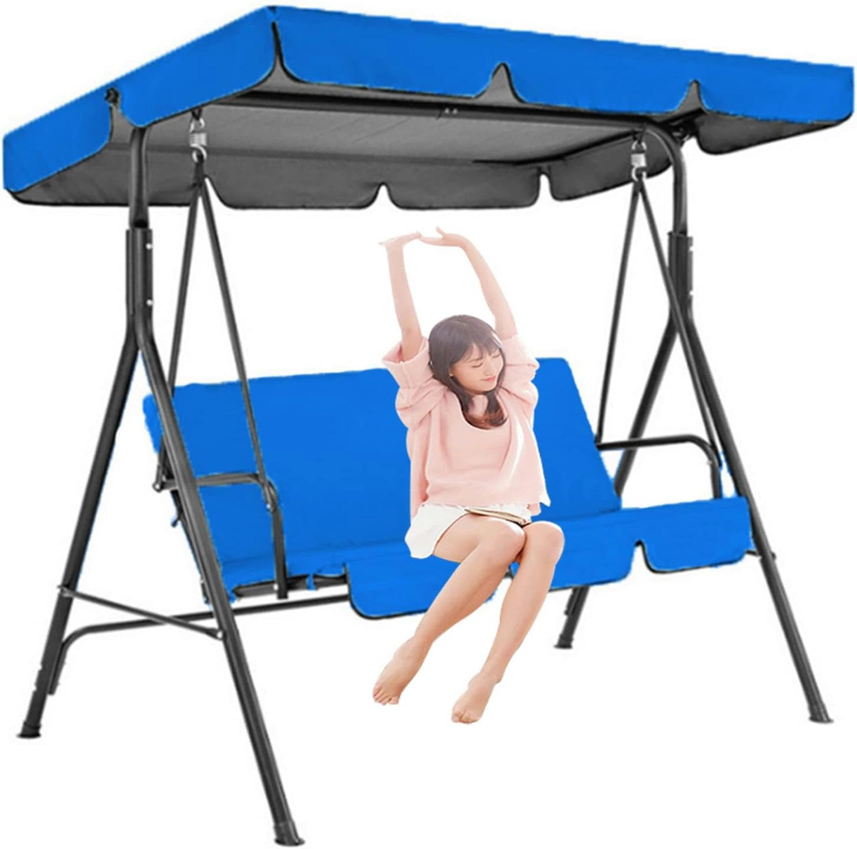 Juego de funda toldo y asiento columpio jardín tela Oxford impermeable exterior