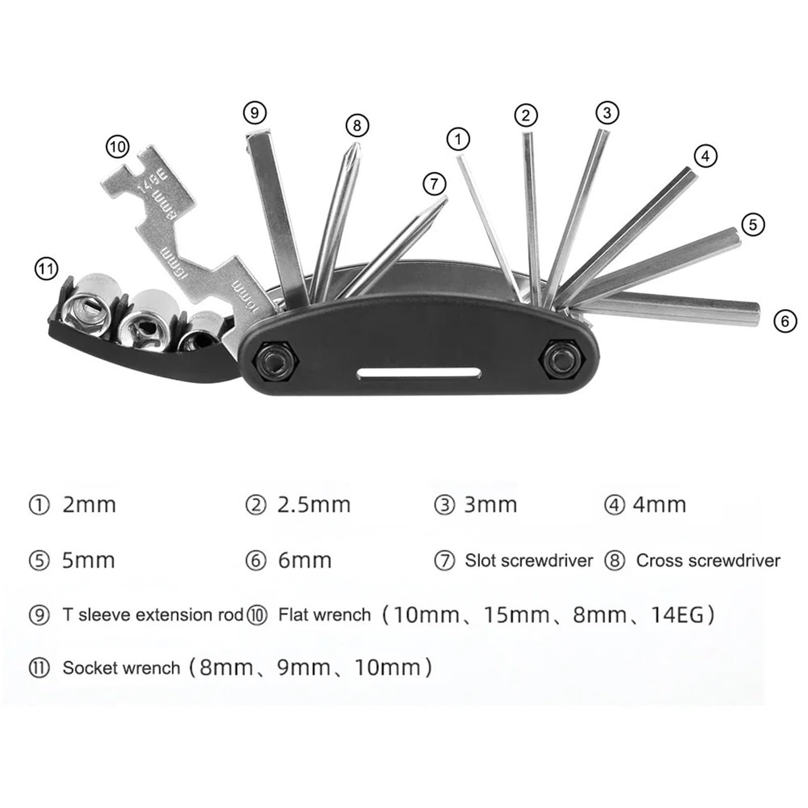 Kit Portátil De Reparación De Pinchazos De Neumáticos De Bicicleta, Multiherramienta Con Bomba De Aire Y Bolsa De Almacenamiento For Mantenimiento De Ciclismo(Set3)