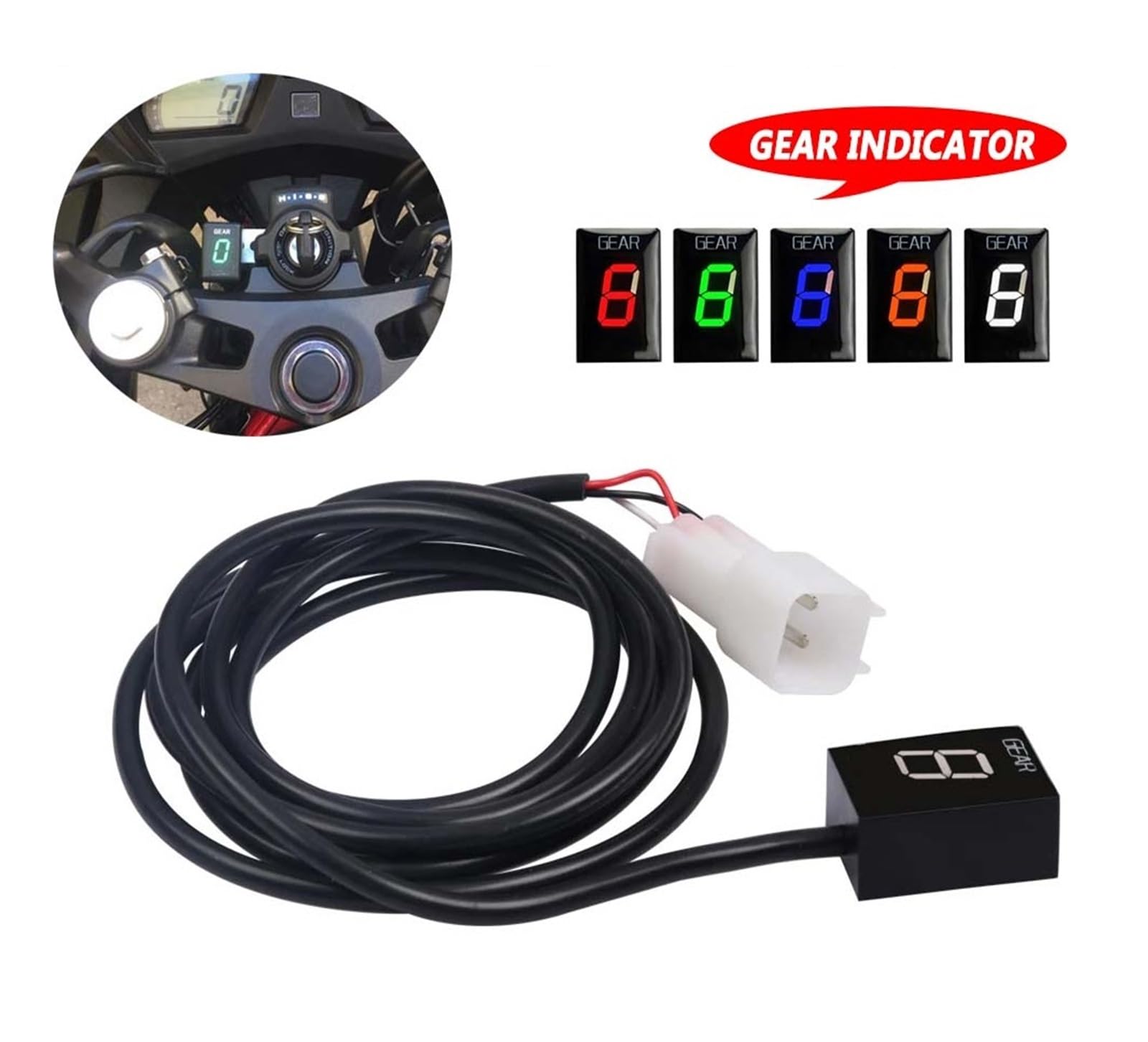 Motocicletta Marce Sensori 1-6 Indicatore Di Marcia Accessori Moto Display Della Tester Digitale Per Ni&nja 400R 400 R 2010 2011 2012 Z750 2004-2006