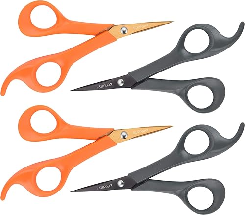 Tijeras de micropunta, cuchillas de titanio de precisión, tijeras de detalle de manualidades de 6 pulgadas, ideales para papel, álbumes de recortes,