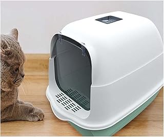 Caixa de areia autolimpante para gatos Caixa de areia para animais de estimação totalmente fechada à prova de derramamento Pá de duas vias Caixa de areia para gatos de grande capacidade Caixa de areia