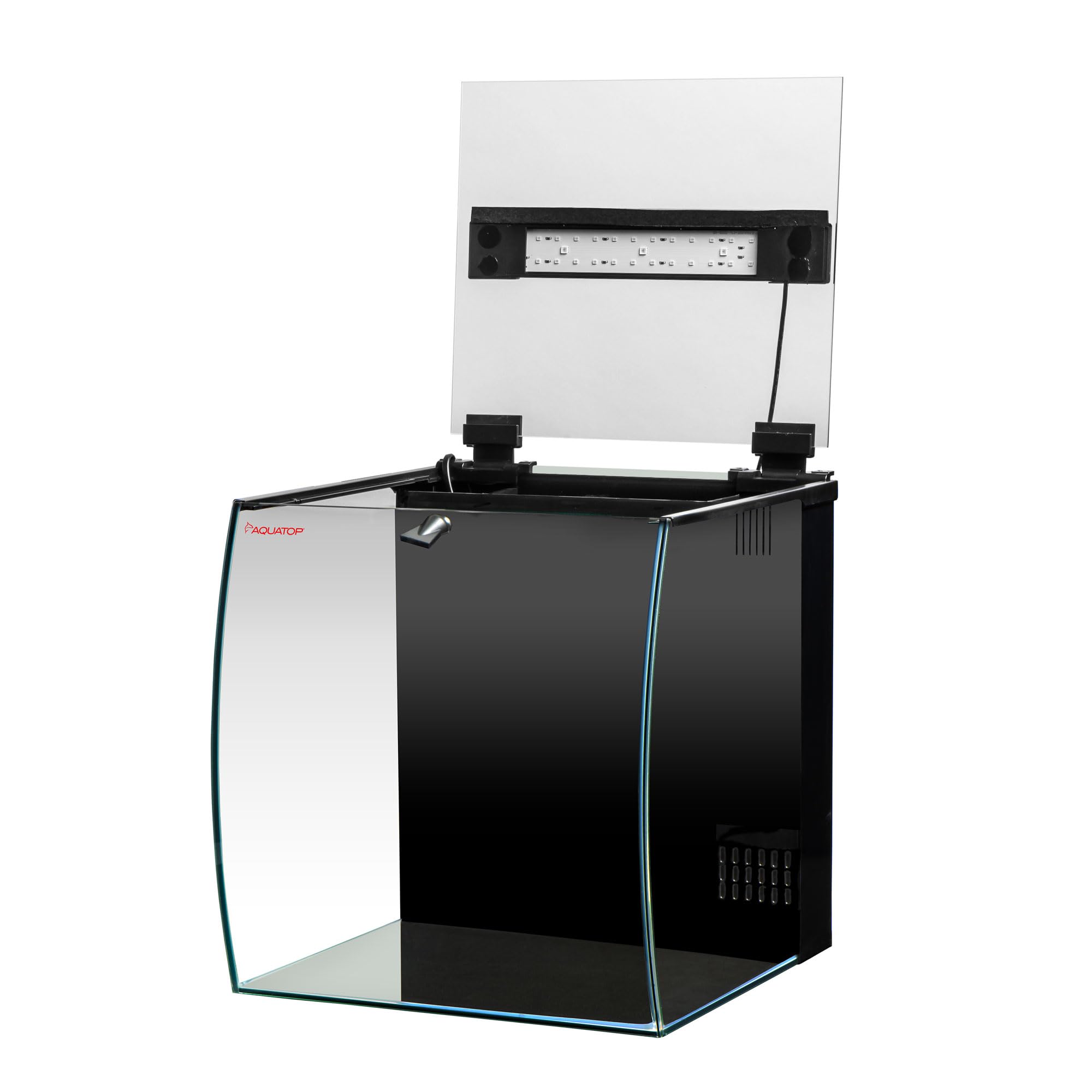 Aquatop BFK-08 Glas-Aquarium-Set mit Filter und LED-Beleuchtung, All-in-One-Fischtank, ideal für Süß- und Salzwasser, 2,5 l