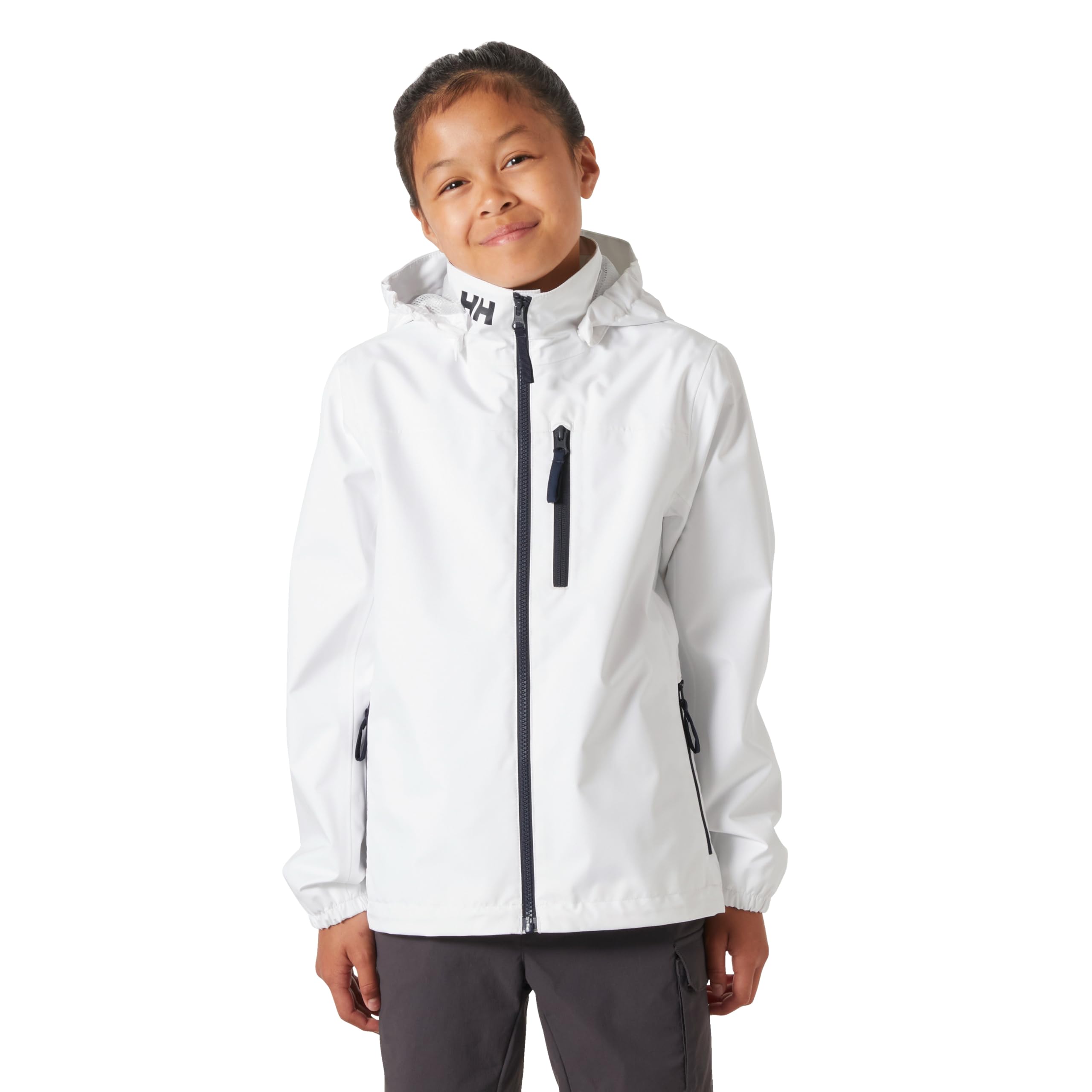Helly Hansen Junior Unisex Jr Crew Hooded Jacket, White, 146