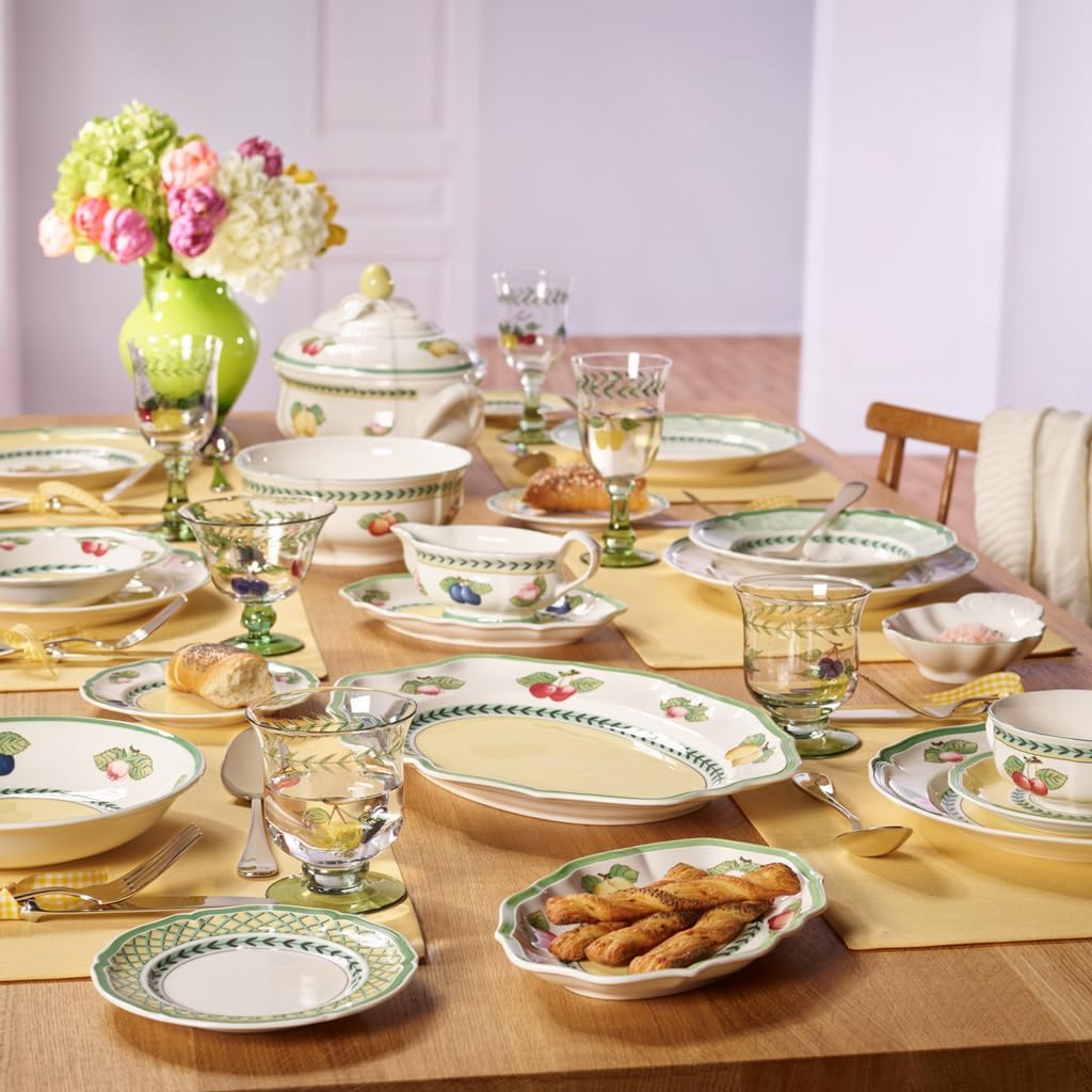 Villeroy & Boch French Garden Fleurence Cream Soup Cup, 12 oz, Premium Porcelain, White/Multicolored