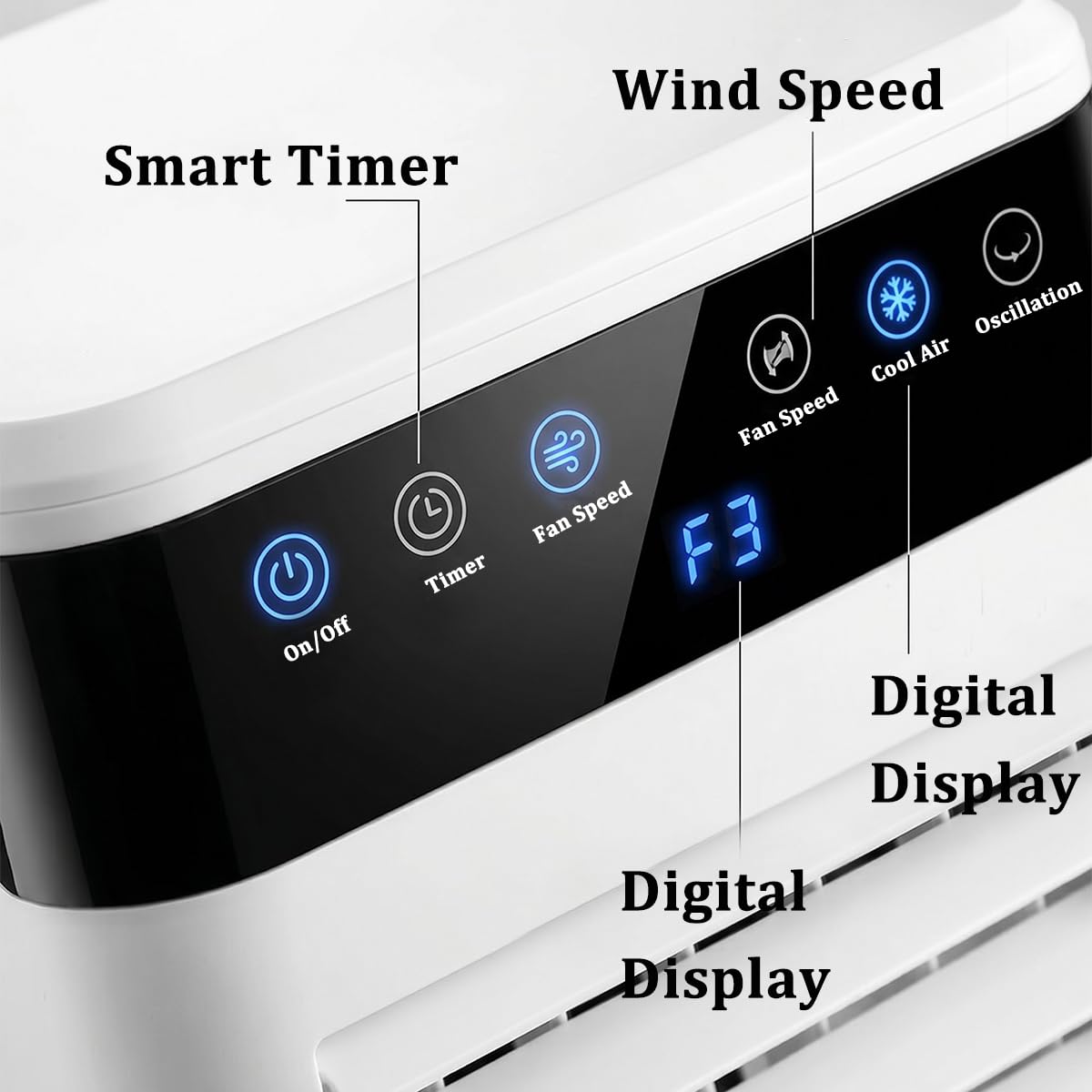 Aria Condizionata Senza Tubo Calda E Fredda Condizionatore Portatile Senza Tubo Climatizzatore Silenzioso Camera Da Letto, Minuti 12h, 3 Velocità Del Salone (bianco)