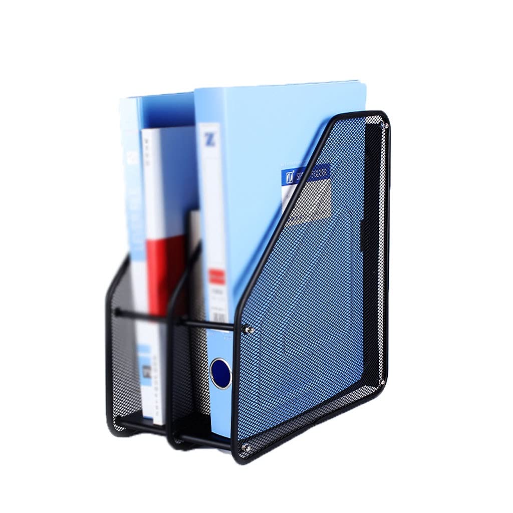 Portadocumenti cremagliera File Rack Desktop Laptop File Cartella Palette Trucco Maglia in Acciaio Steel Magazine File Sorter Documento Lettera Organize Rack per l'organizzazione e Lo stoccaggio