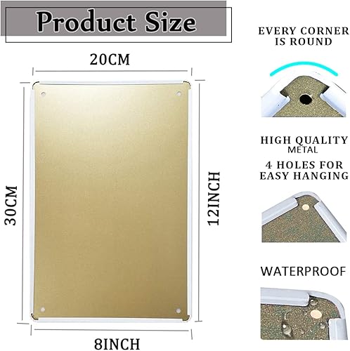 Miniatura 2 de PERRO DE PRESA CANARIO DOG Human Shoots Fun Novelty METAL Sign 8 x 12 Inches