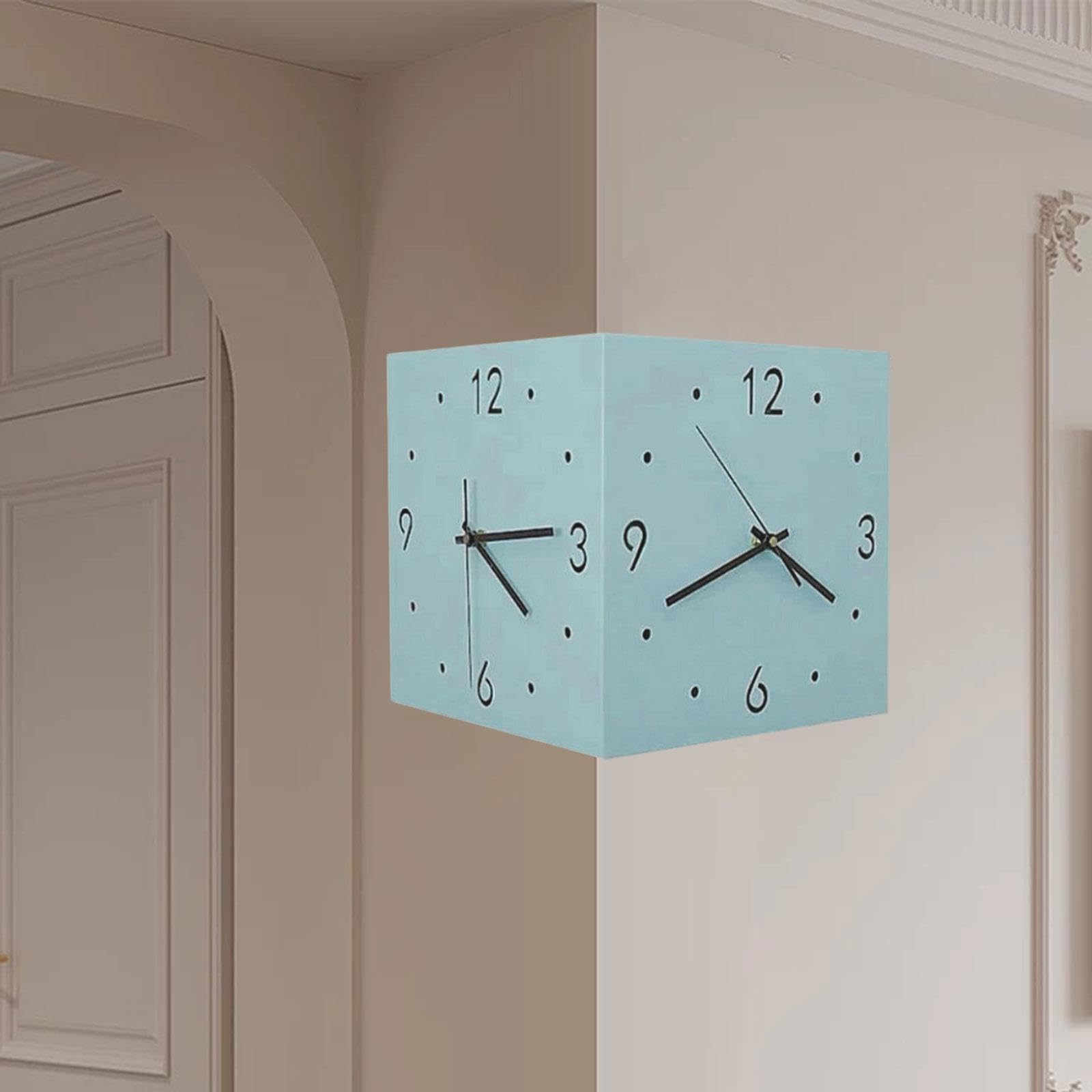 Orologio a Doppia Faccia per L'angolo, Blu