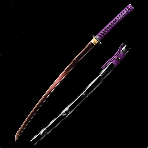 Miniatura 33 de Espada katana tradicional forjada a mano con calor/arcilla templada Katanas auténticas de samurái japonesas auténticas y auténticas de acero al