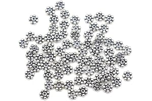 3mm Solid Sterling Silver Daisy Spacer Beads (100pcs)