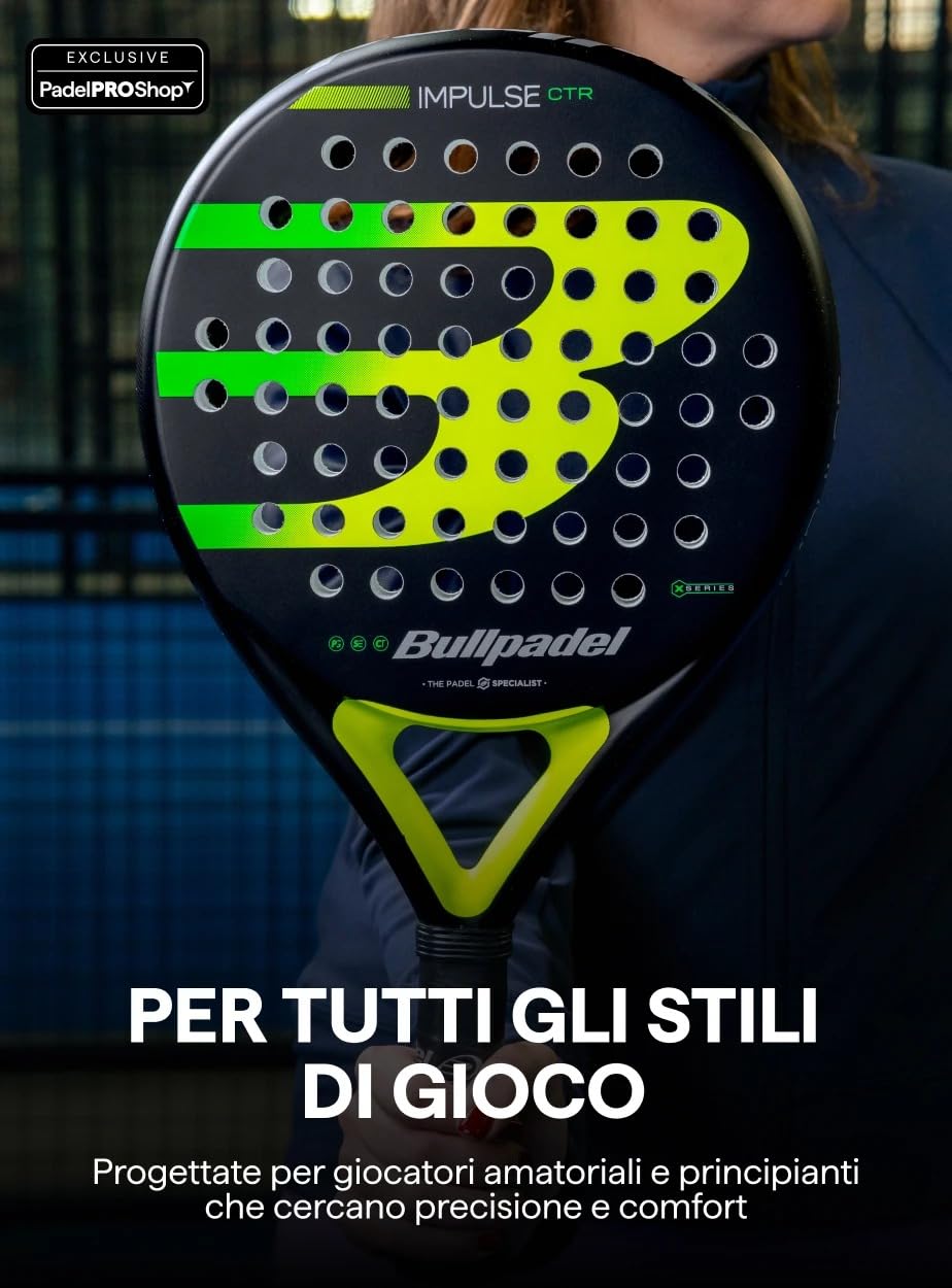 Bullpadel Impulse Ctrl 2026 (Esclusiva PadelPROShop) - Racchetta da padel di controllo, forma rotonda e grande manovrabilità - Ideale per principianti e giocatori amatoriali