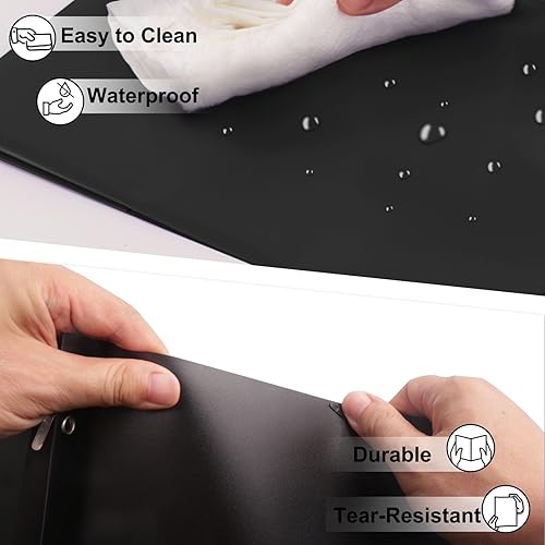 Miniatura 5 de ViVin Carpetas de bolsillo de plástico resistente con puntas, carpeta de 2 bolsillos con bolsillo frontal transparente y pestañas que se mantienen