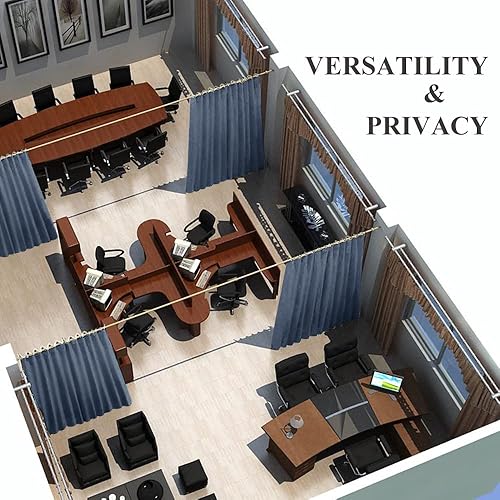 Vista 11 de NICETOWN - Cortina divisora que reduce el ruido para loft, habitación, sótano, hospital, clínica, laboratorio, cubículo, pantalla de privacidad