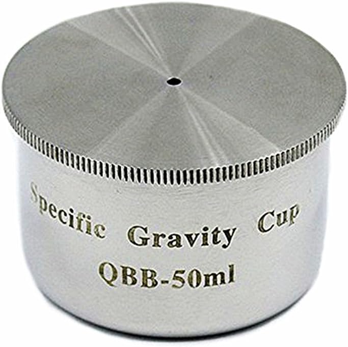 MXBAOHENG Stainless Steel QBB Paint Coating Density Cup 50cc/ml Specific Gravity Cup (50ml)