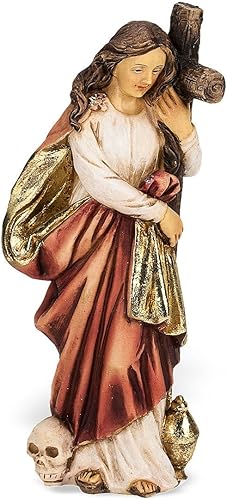 Miniatura 8 de Pequeña estatua católica de resina sólida pintada a mano de San Mateo de 4 pulgadas