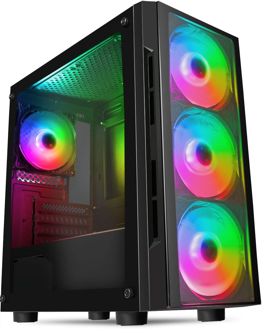 OCHWUltra Fast Gaming PC - AMD Ryzen 3 3200G Quad Core 4.20GHz, ATI Radeon HD Vega 3 Graphics 16GB DDR4 2400MHz RAM 1TB RGB Case WiFi Windows 10