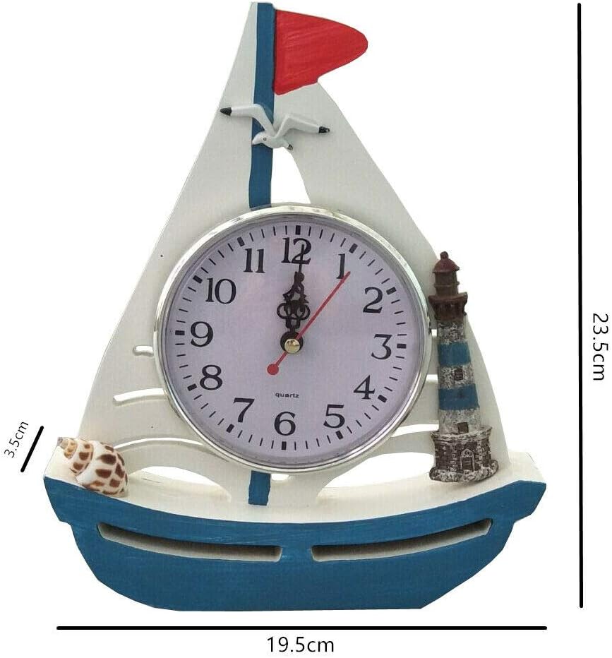 Clocks Mediterranean Style Desktop Clock Clock Decorative Ornament for Kids Room