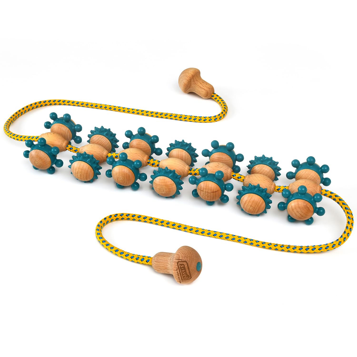 SISSEL® Fit-Roller Seil-Roller | Muskelentspannung und Durchblutungsförderung | Ökologisch & Phthalatfrei | Kombination aus Tradition & Moderne | Vielseitige Rückenmassage | Wellness & Gesundheit