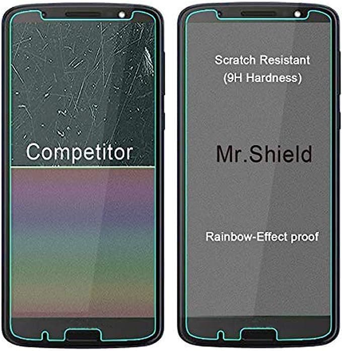 Miniatura 6 de Mr.Shield Paquete de 3 Protector de pantalla diseñado para Moto G6 vidrio templado vidrio japonés con dureza 9H con reemplazo de por vida