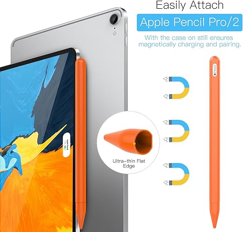 Miniatura 3 de MoKo Estuche para Apple Pencil de 2 generación, 2 piezas, protector de silicona para Apple Pencil de 2 generación, funda protectora para Apple