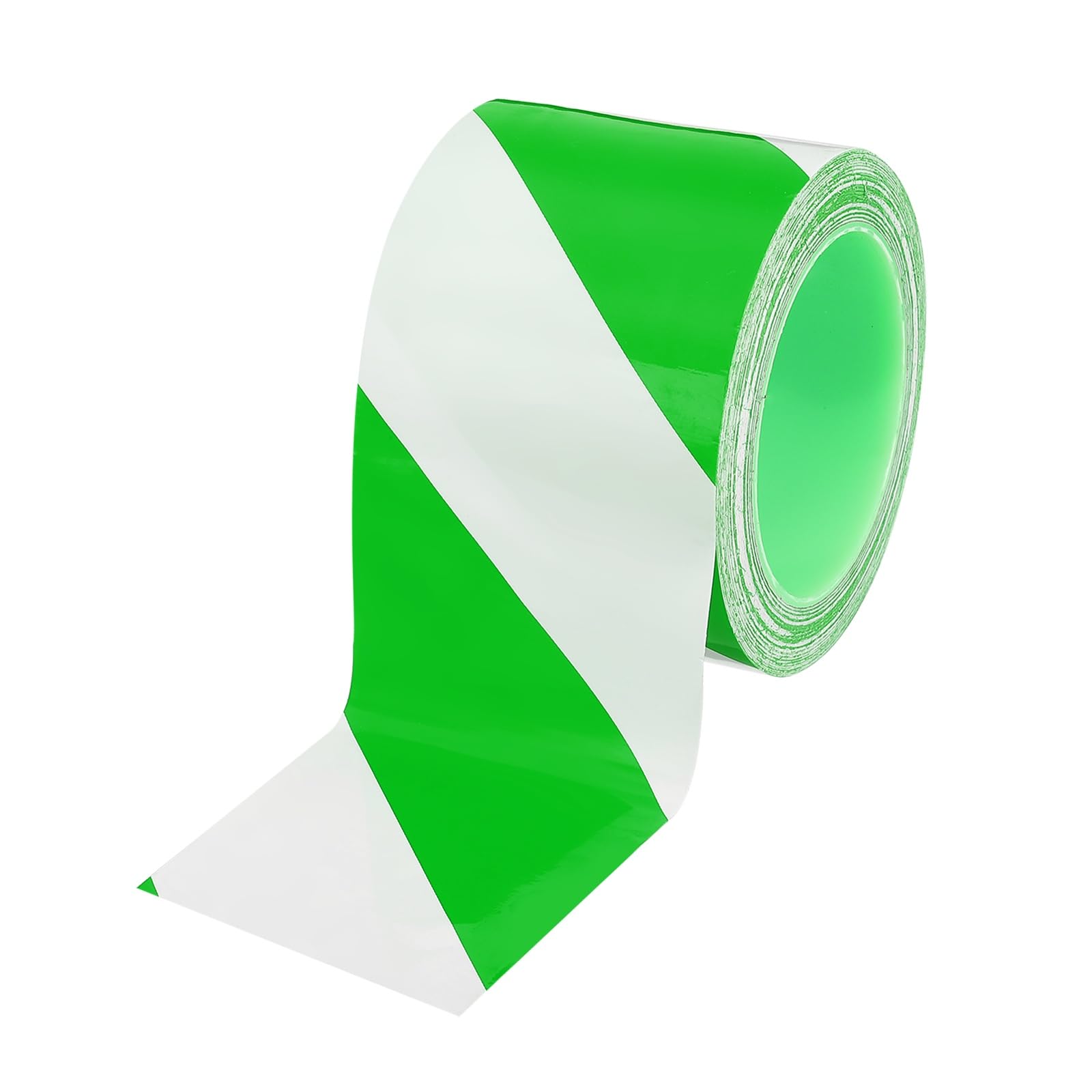 PATIKIL Floor Marking Tape 8cm x 33 Meter, Self-Adhesive Warning Safety Tape Caution Stripe for Walls Floors Pipes Equipment Outdoor, Green/White