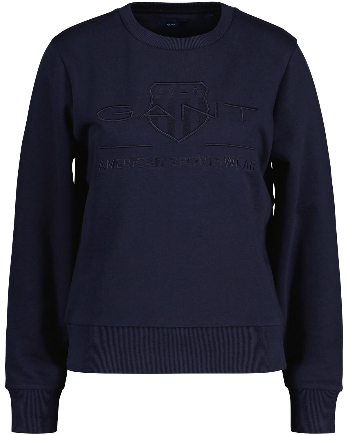 GANT Women's Reg Tonal Shield C-neck Sweat Sweatshirt , Evening Blue,3XL