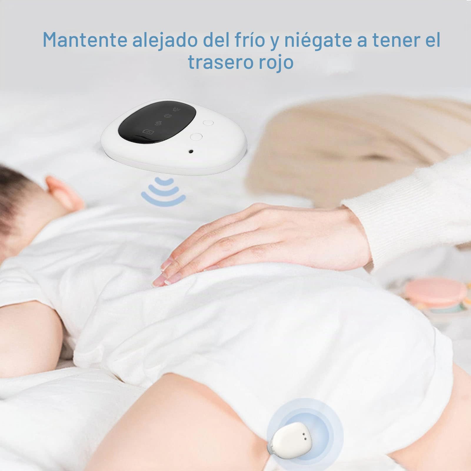 Alarma de Enuresis Inalámbrica, Recordatorio de Humedad Dividida, 3 Modos de Alarma con Sensor de Enuresis Eléctrico por Vibración de Sonido, para Niños Mayores
