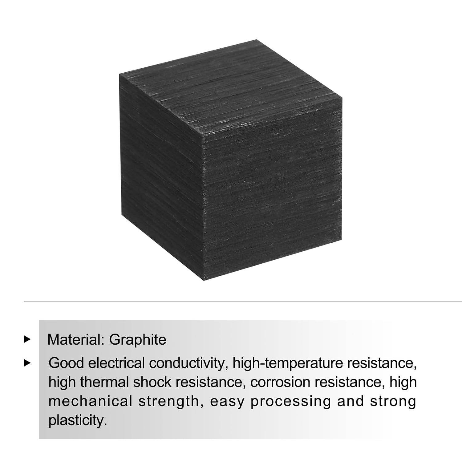 MECCANIXITY Graphite Block Ingot Rectangle Graphite Electrode Plate Board 10x10x0.4mm for Melting Casting, Electrolysis Electroplating