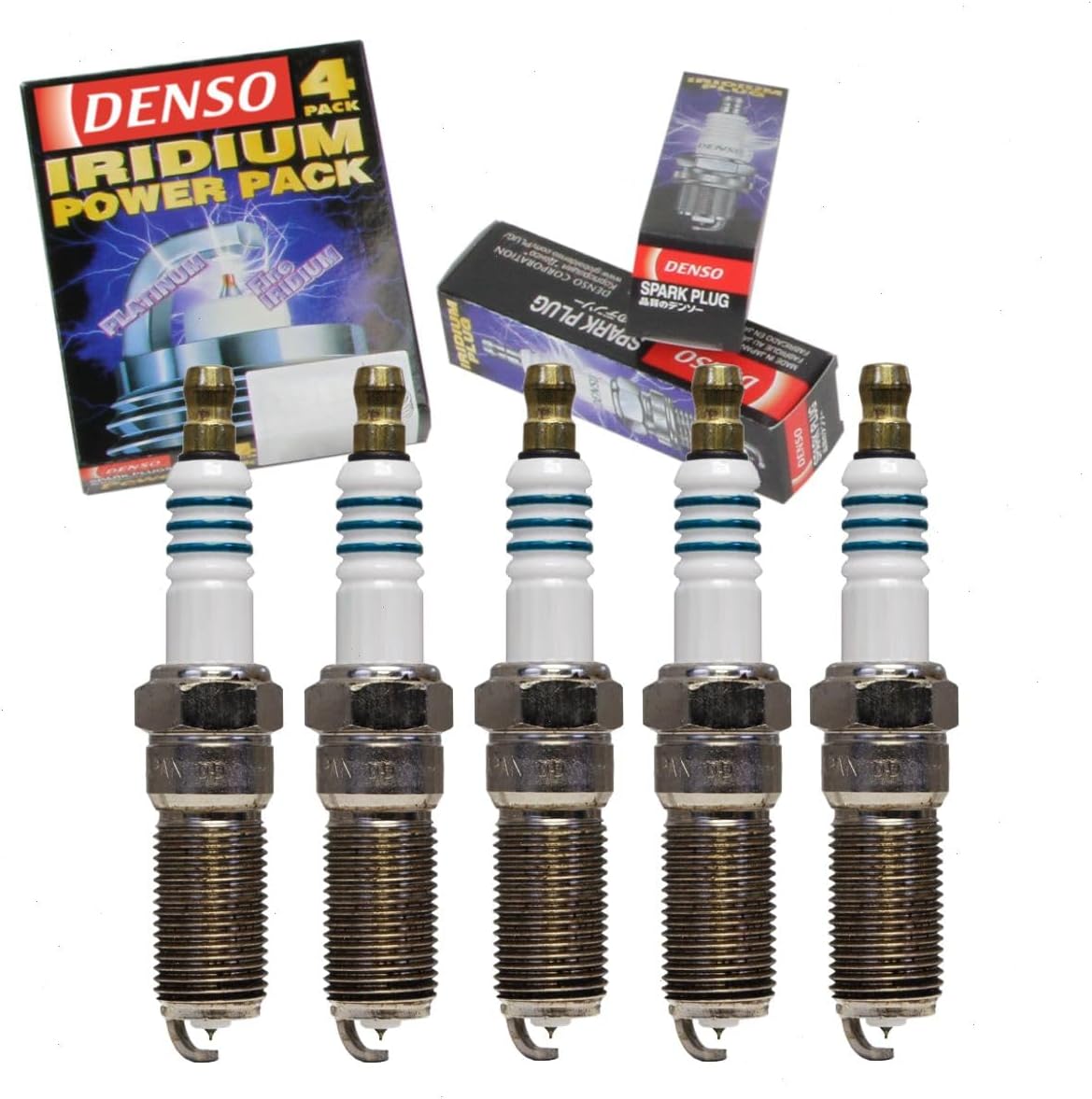5 pc DENSO Iridium Power Spark Plugs compatible with Chevrolet Colorado 3.5L 3.7L L5 2004-2012