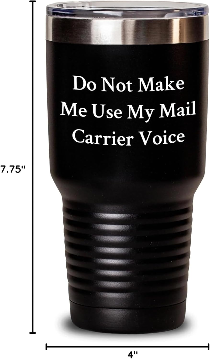 Generic Funny Mail Carrier Tumbler - Gifts from Co-Workers - Birthday Unique Gifts, 30oz, Black
