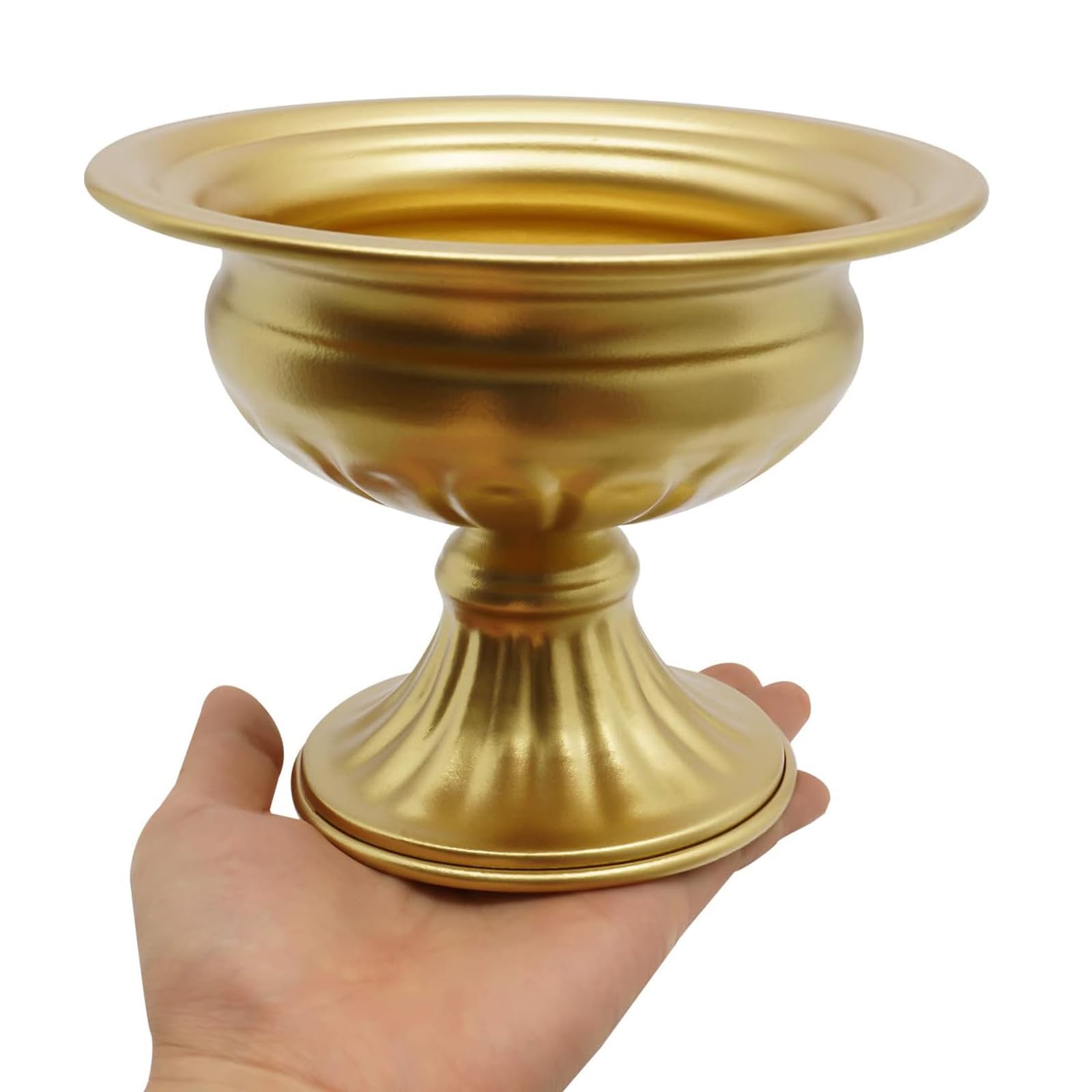 10 Vasi Centrotavola in Oro, Supporto per Vaso da Fiori da Tavolo da Matrimonio da 4,7", Centrotavola per Fiori, Design Elegante a Forma di Tromba, per Composta, Decorazione di Feste, Casa