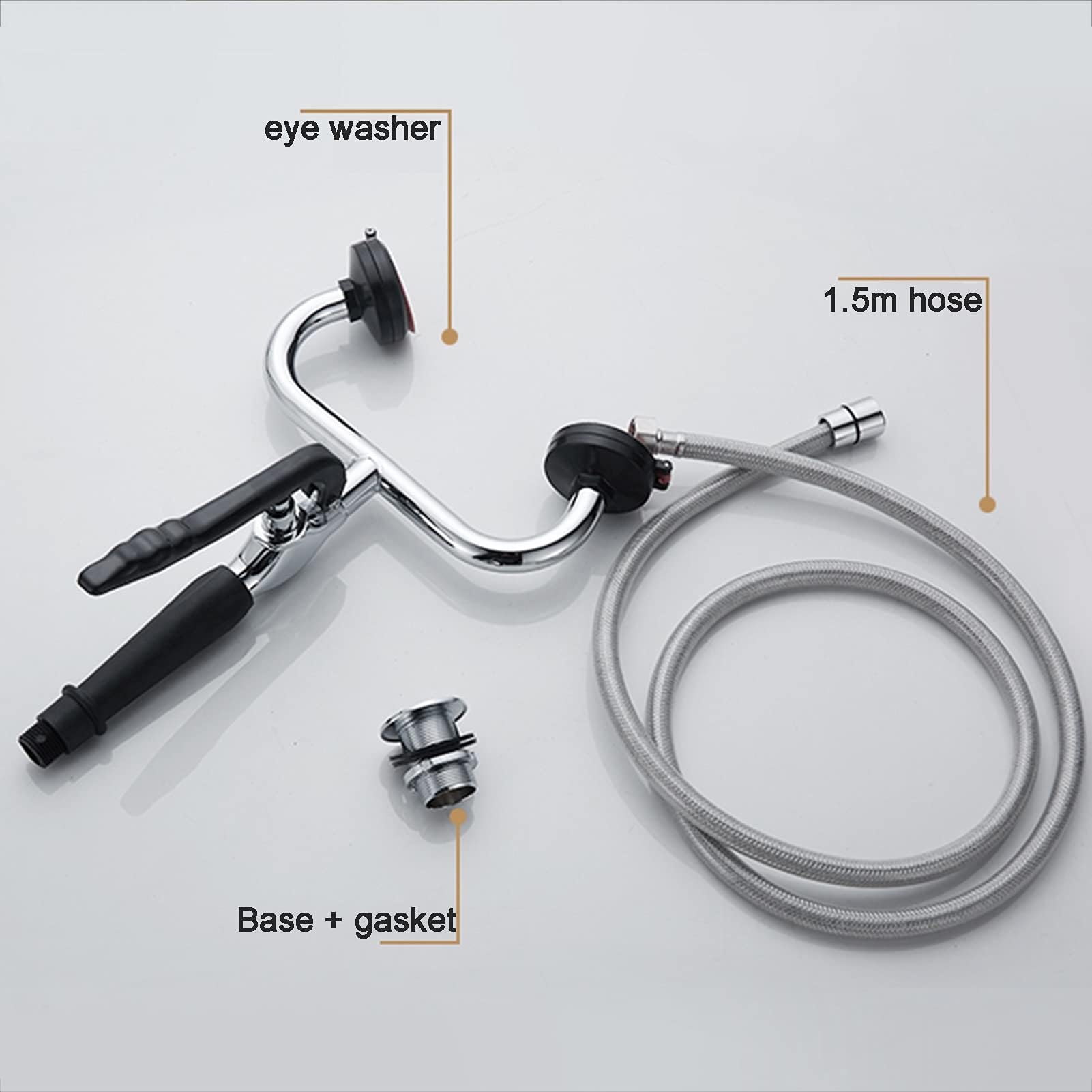 Station de Lavage oculaire d'urgence - Boîtier Portable en Laiton pour rinçage Rapide de Produits Chimiques et irritants, Trousse de Premiers Secours Essentielle