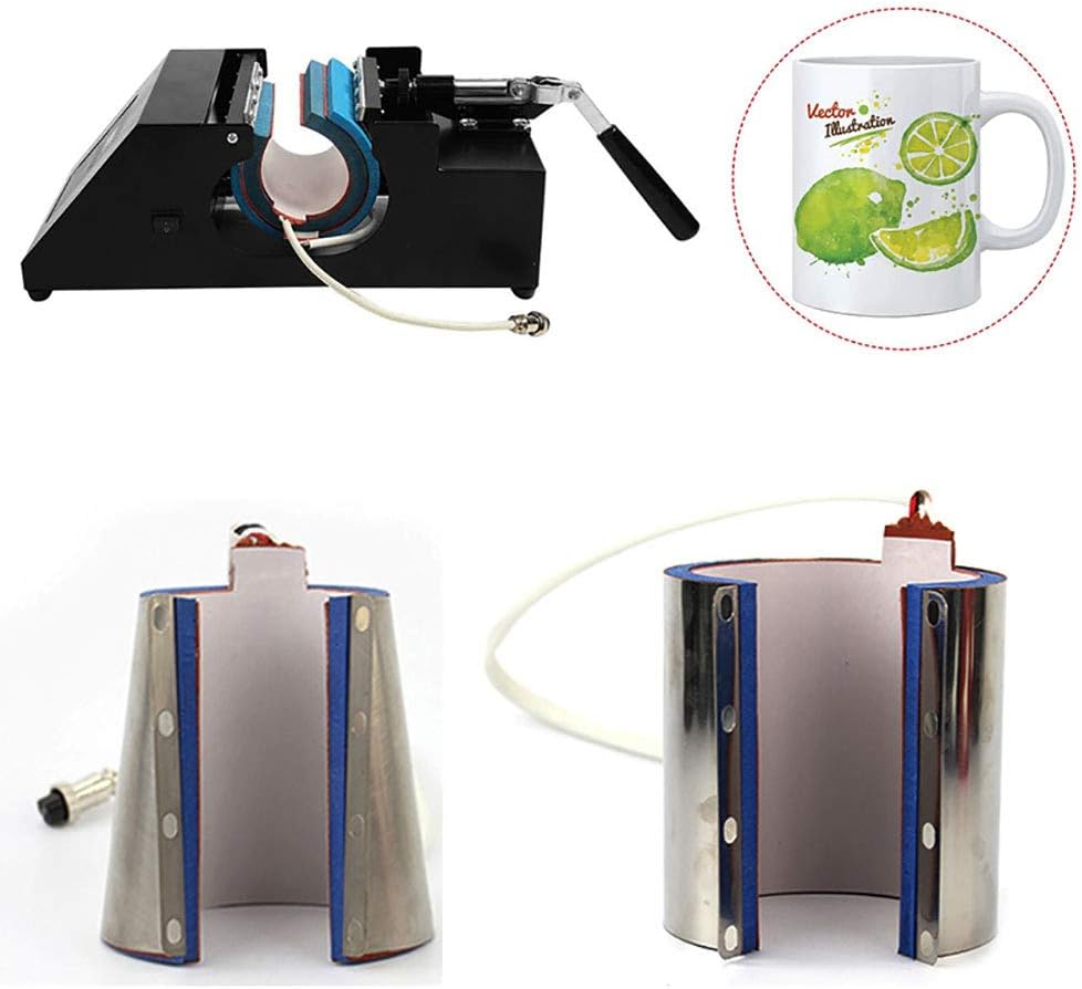 Mug Press Quick Heating, Heat Resistant Mug Heating Element for Transferring Logos, Letters, Numbers, and Images onto Cups and Mugs (AC 220V, 11-17oz Capacity)