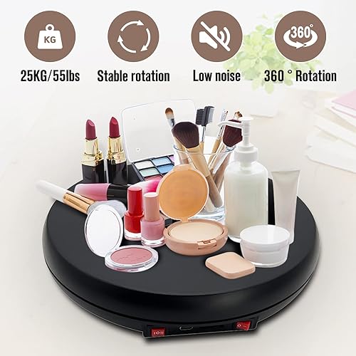 Miniatura 2 de JAYEGT Soporte de exhibición giratorio motorizado con luz LED, carga de 10 pulgadas55 libras, soporte de exhibición electrónico de 360 grados para