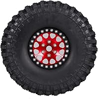 Vista 5 de GoolRC 4 neumáticos de goma RC Crawler de 1.9 pulgadas con borde de metal para 1/10 RC Rock Crawler Traxxas TRX-4 TRX-6 Axial Scx10 90046 RC4WD RC
