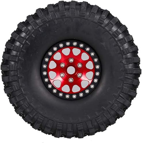 Miniatura 6 de GoolRC 4 neumáticos de goma RC Crawler de 1.9 pulgadas con borde de metal para 110 RC Rock Crawler Traxxas TRX-4 TRX-6 Axial Scx10 90046 RC4WD RC