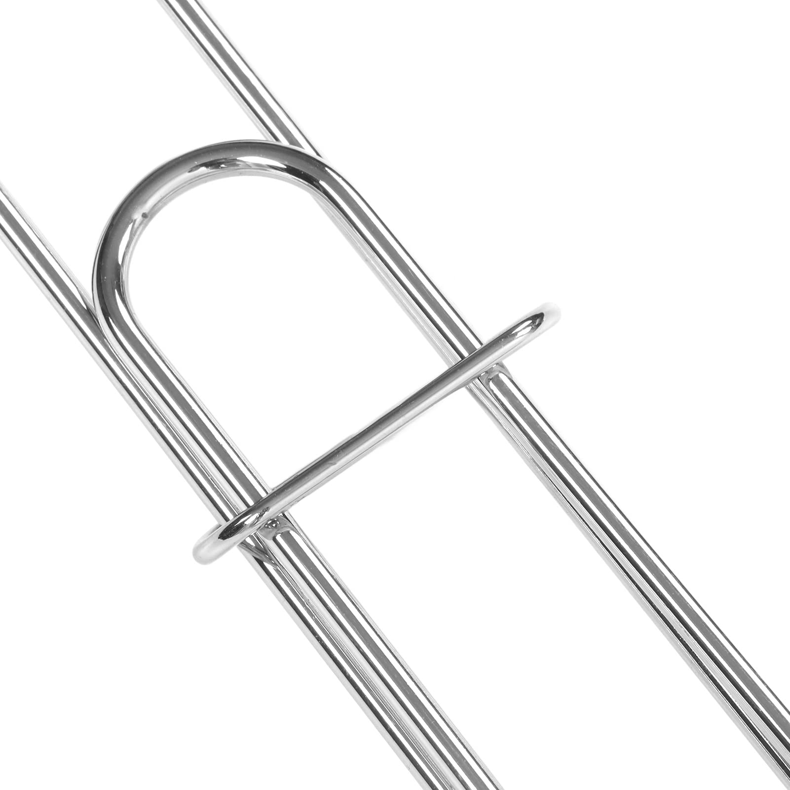 Cestello per griglia, griglia in acciaio inossidabile, distribuzione uniforme del calore, antiruggine, facile da fissare, griglia per pesci, manico in faggio antiscottatura, griglia per barbecue