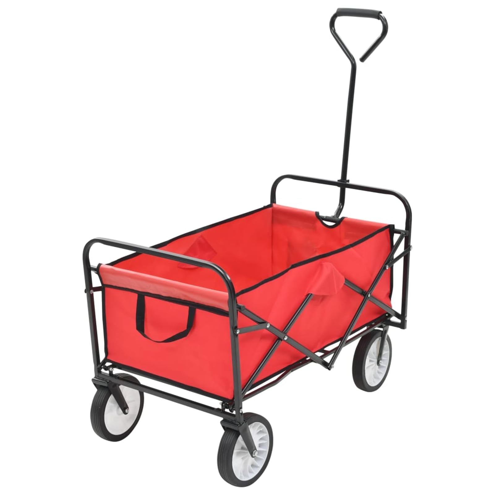 Klappbarer Handwagen Stahl Rot Wagen Model143778