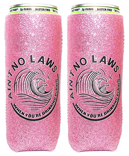 KODI 12oz Slim Can Cooler | Glitter | Ain't No Laws When You're