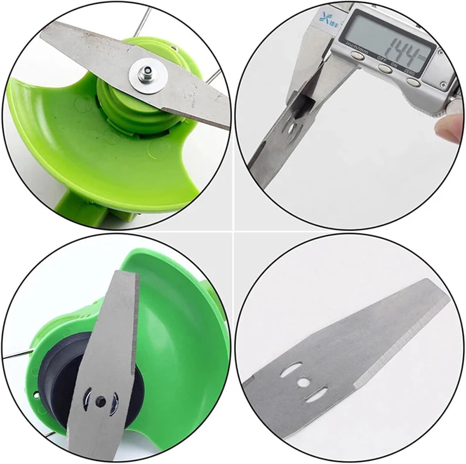 148mm Metal Grass String Trimmer Head Replacement Blades Lawn Mower Fittings Parts 2Pcs