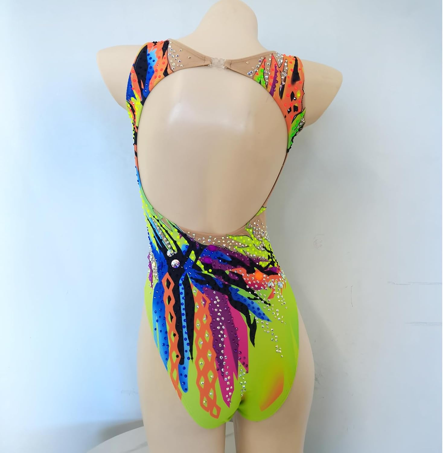Girls Sparkly Colorful and Stylish Swimwear for Synchronized Swimming Competition Dress