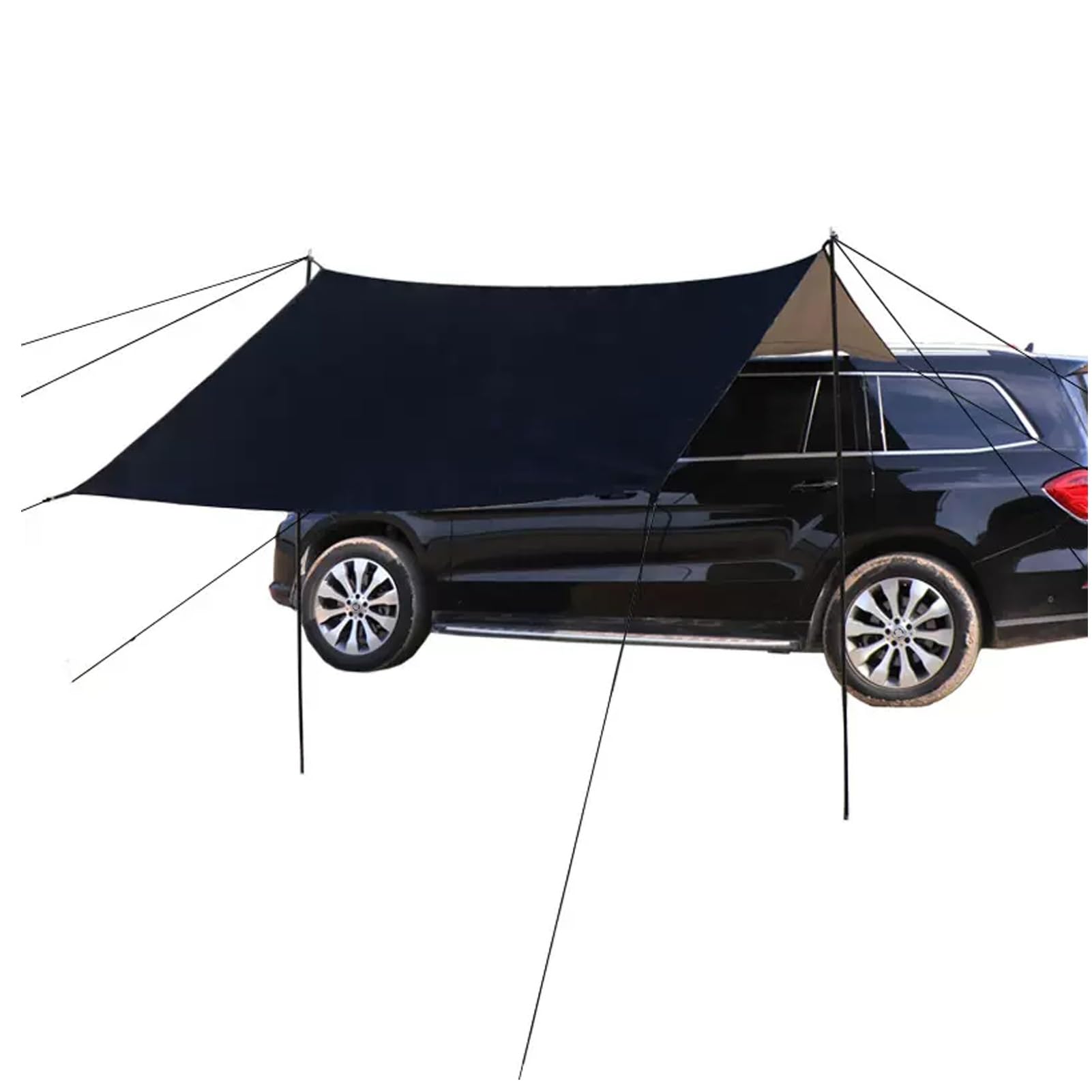 Toldo Lateral para Coche, Toldo Camping Impermeable, Toldo Furgoneta, Tienda de Campaña , Toldo Para Portón Trasero de Coche ,Resistente Al Sol/Agua/Viento, para Autocaravana, Furgoneta, SUV(Small)