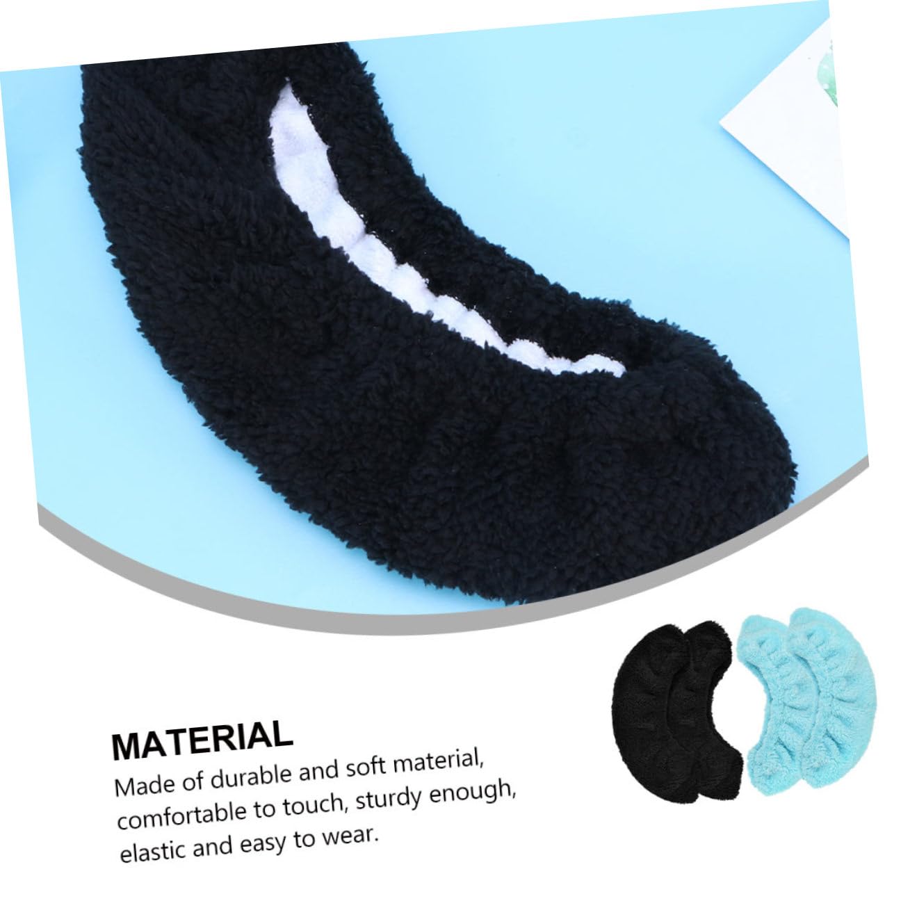 Coperture Elastiche in Poliestere Nero per Lame da Pattini da Ghiaccio, Protezione e Assorbimento umidità, per Pattinaggio su Ghiaccio Ragazzi M