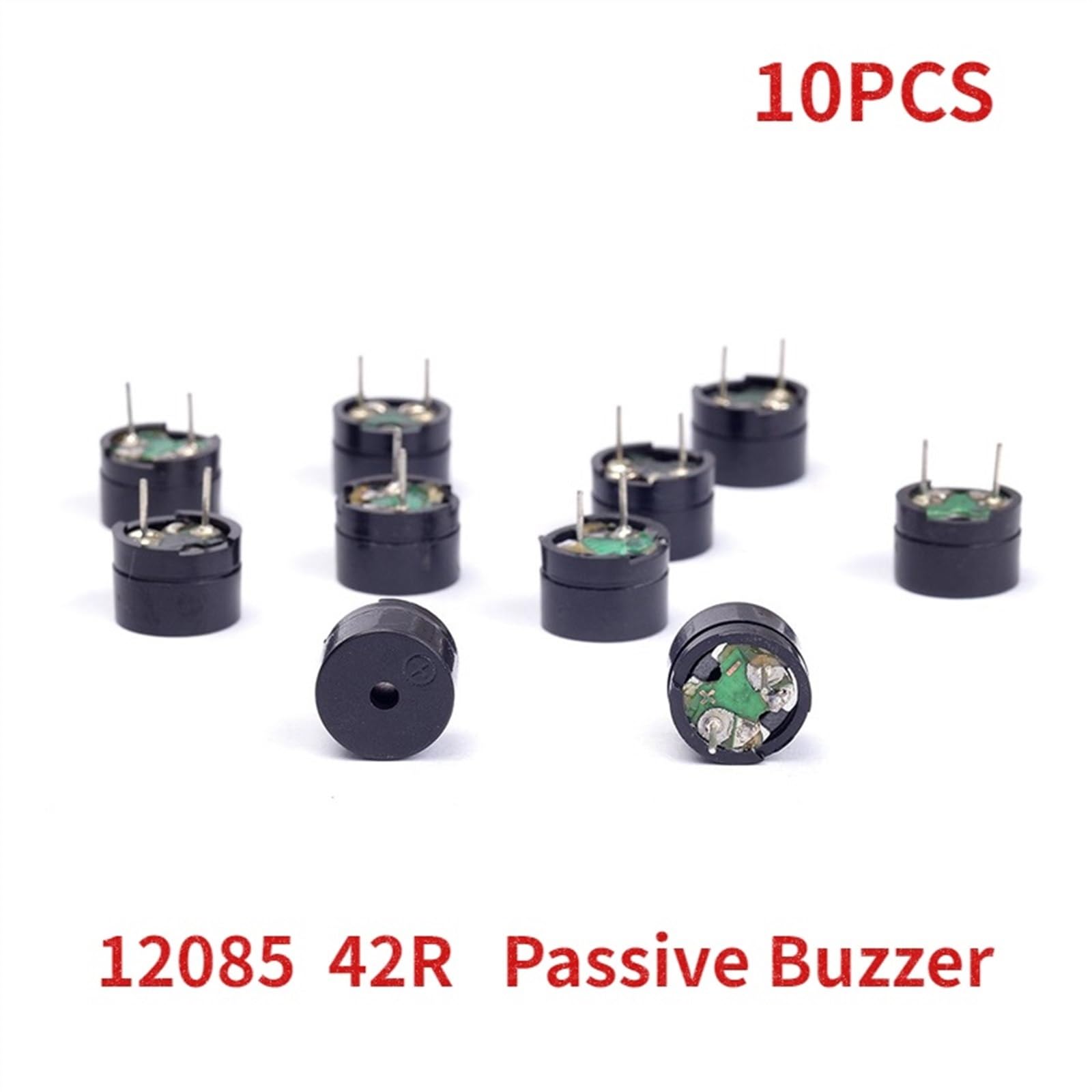 WUZDPRCJ 10PCS Passive Buzzer AC 12MMx8.5MM 12085 42R Resistance 3V 5V 9V 12V in Common Use Mini Piezo Buzzers