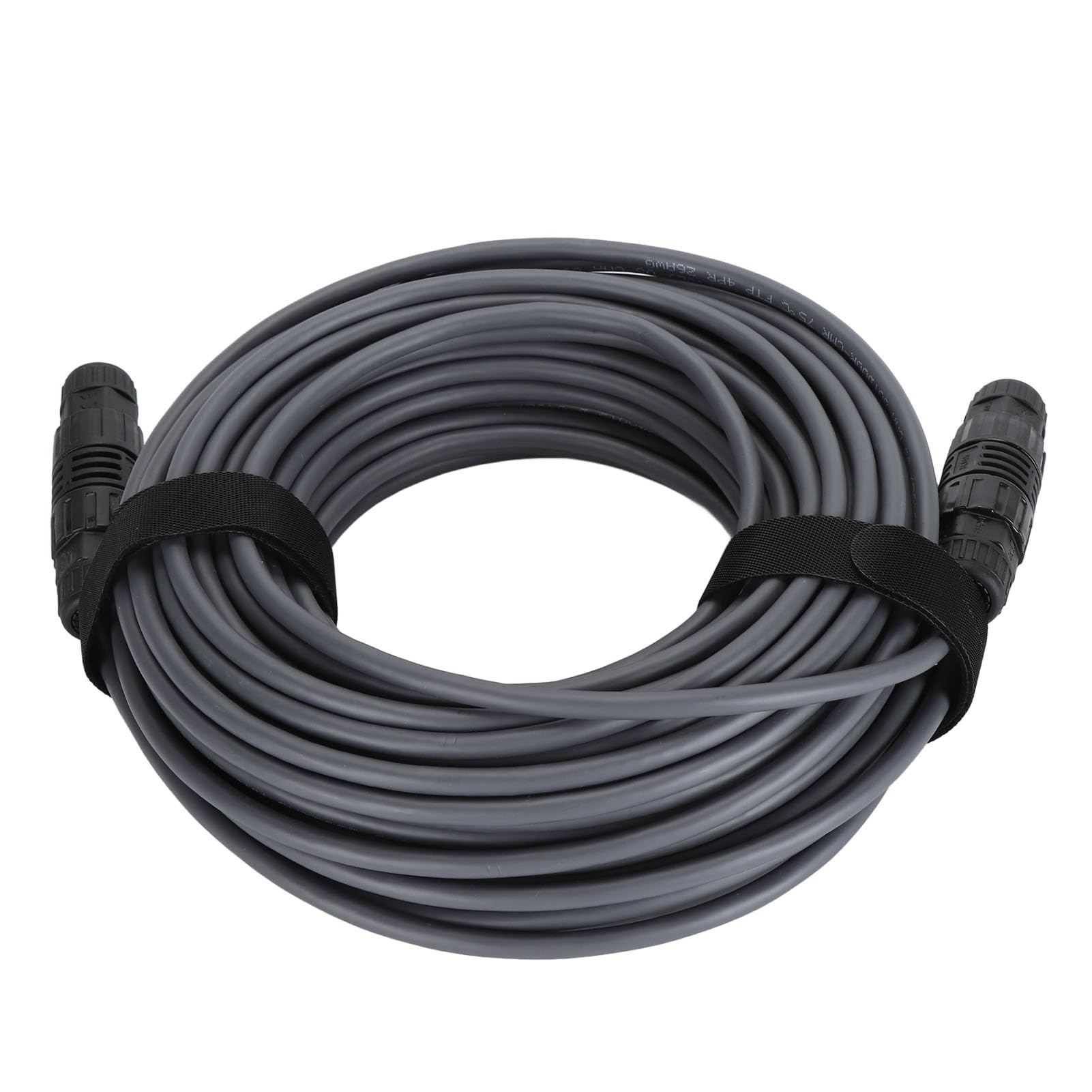 Cable de Extensión de 75 Pies, Cobre Blindado Impermeable para Satélite Rectangular V2, Uso en Interiores y Exteriores, Gris, 1 Paquete