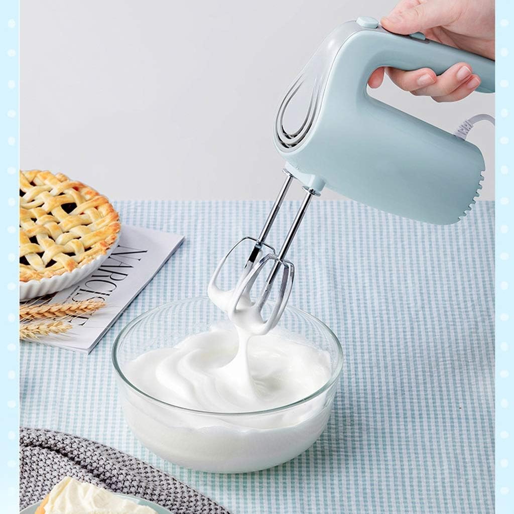 Egg Beater 5-Speed Electric Hand Mixer with Transparent Storage Case Quick Burst 125W Beaters Whisk （light Blue） Whisk