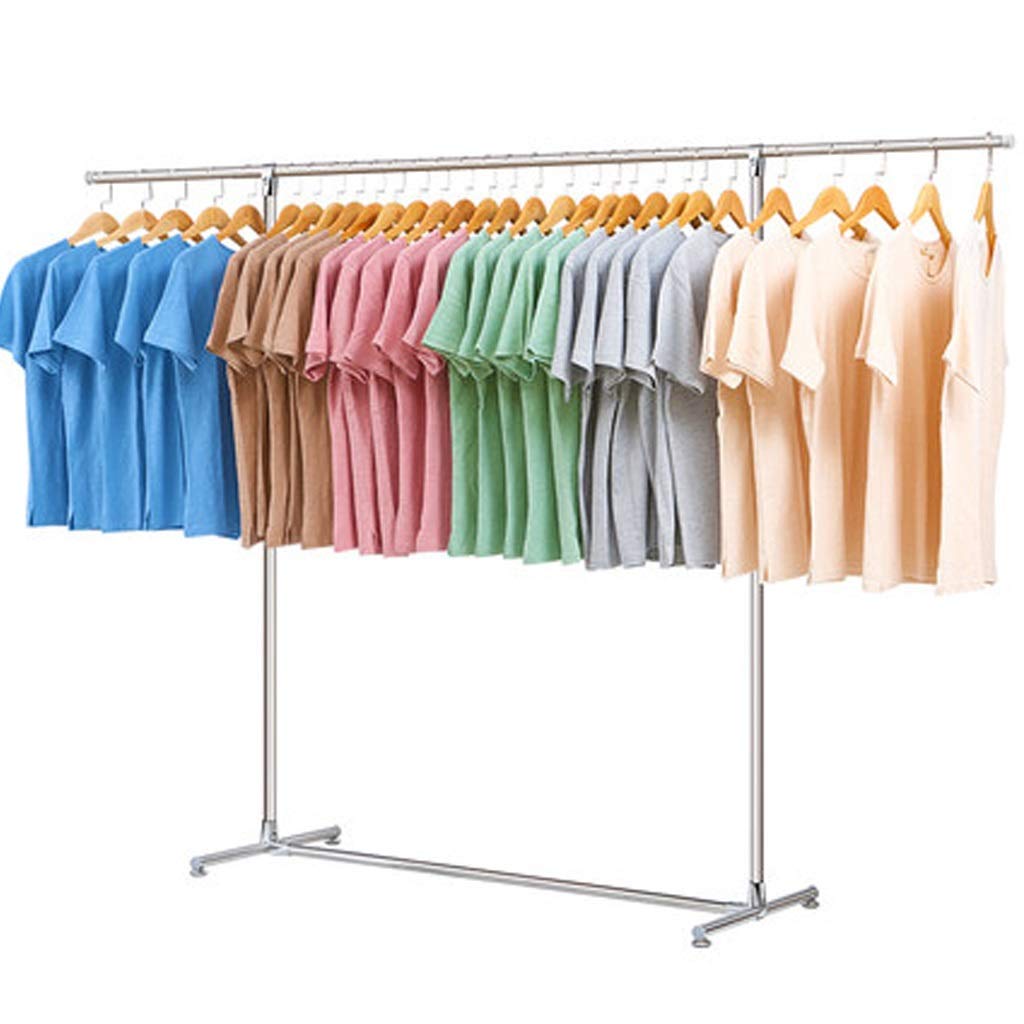 Séchoir à linge double pole en inox fini le linge humide qui s'accumule