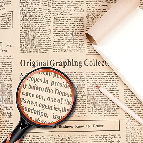 Premium 10X Reading Magnifying Glasses 50Mm Handheld Magnifier For Kids & Seniors, Portable Rubber Handle Vintage Hd Shatterproof Optical Magnify Glass Len For Gift Children Readings Insect Check #TOP3