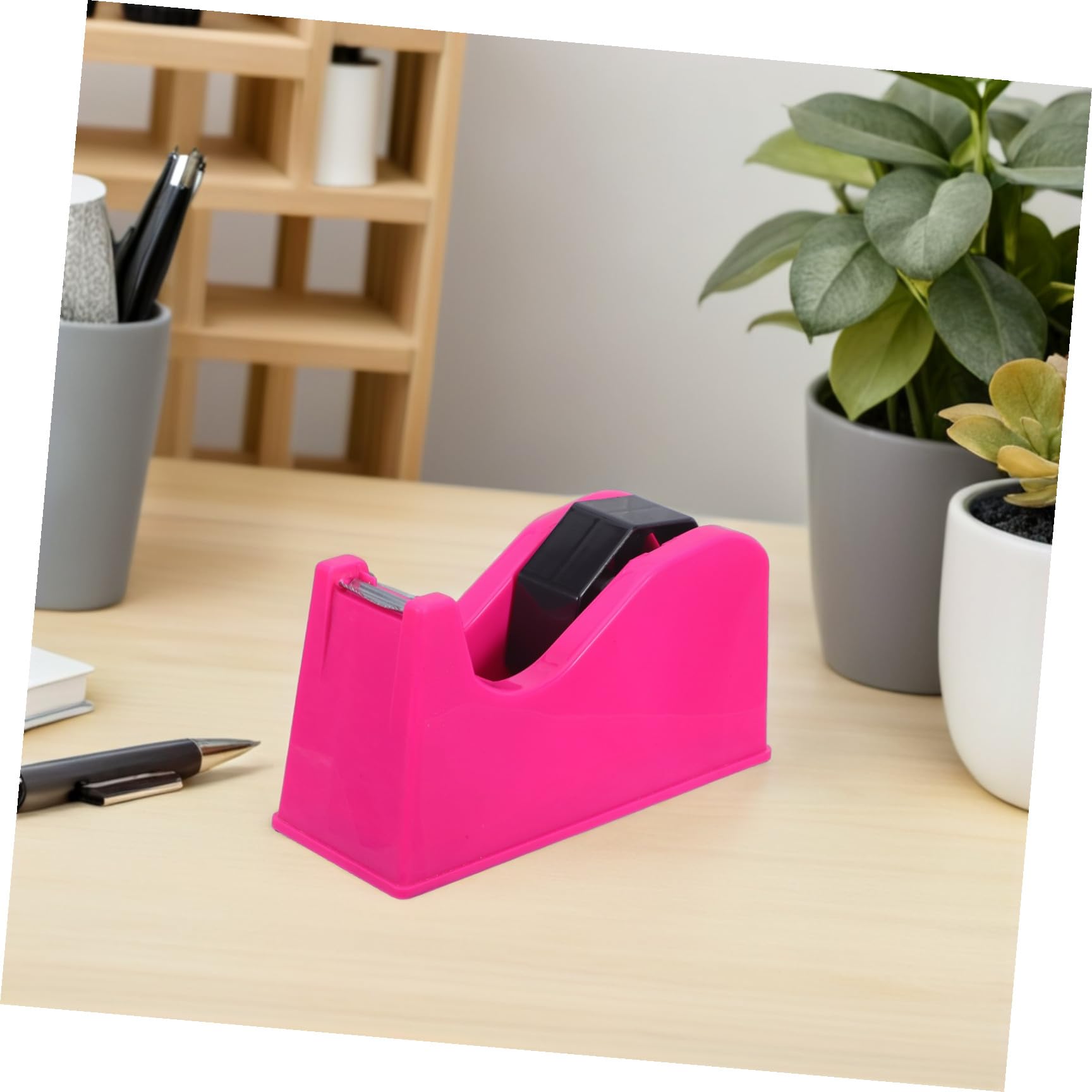 INOOMP 2 Pezzi Dispenser Supporto da Tavolo per e Nastro Adesivo con Doppio Base Antiscivolo Sostituzione Rapida con Nucleo 1"/3" per Lavoro D'ufficio e Scrivania