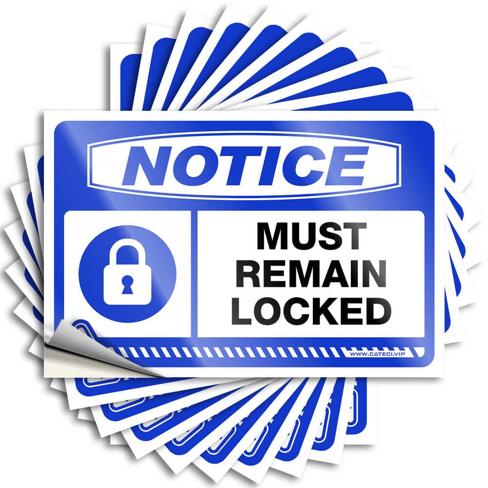 Notice Must Remain Locked Tumbler Motivational - Funny Desk Decor Tattoos Self Adhesive Sticker(8X12CM)